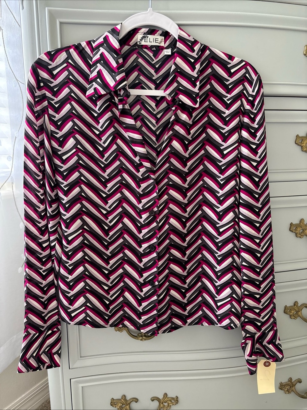 Elie Elie Tahari Silk blouse Shirt Sony Studios Wardrobe Costume Dept Hollywood